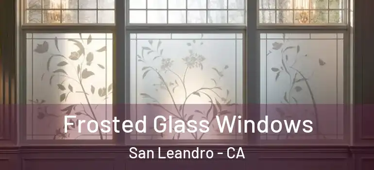  Frosted Glass Windows San Leandro - CA