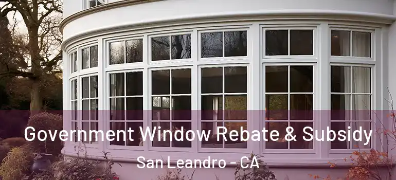  Government Window Rebate & Subsidy San Leandro - CA
