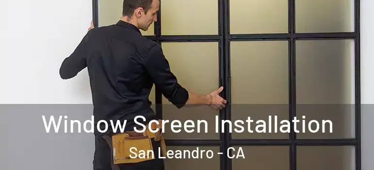  Window Screen Installation San Leandro - CA
